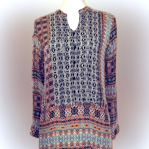 Tolani Indian print dress, silky and lovely! - Picture 1 of 9